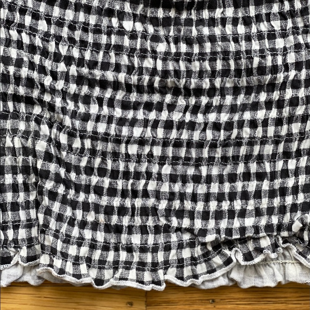 H&M Divided | Blk&Wht Houndstooth Cropped Top| XXS - Picture 3 of 4